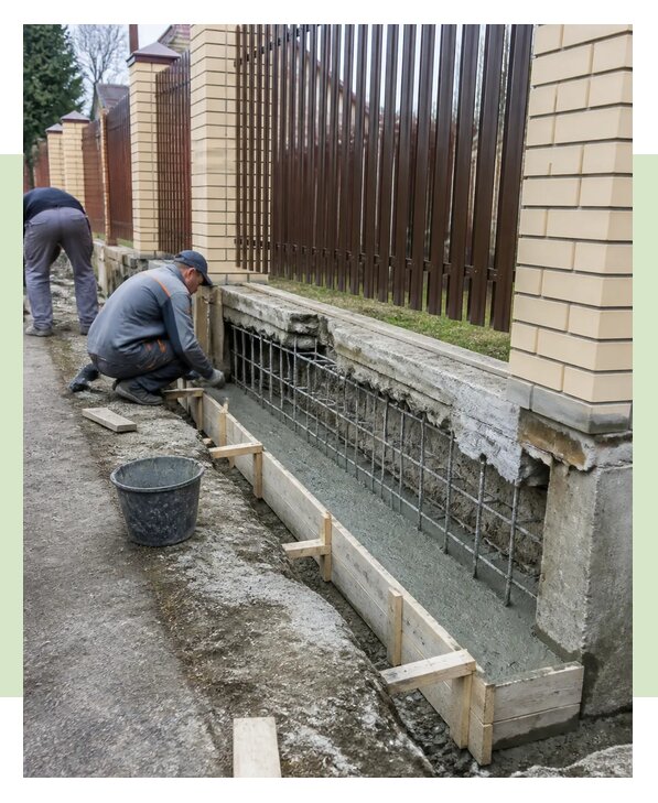 Ремонт фундамента забора в Красногорске по цене от 7621 р. | ЗаборЭксеперт-Крр